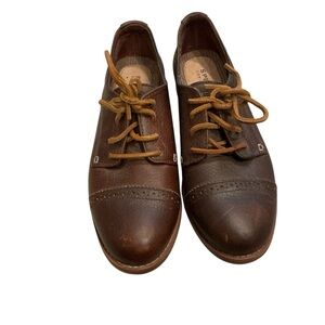 Sperry top-sider Bedford women’s brown leather derby shoes cap toe size 6.5